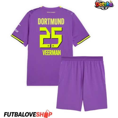 Dres Borussia Dortmund Joey Veerman #25 Tretina pre deti 2026-27 Krátky Rukáv (+ trenírky)